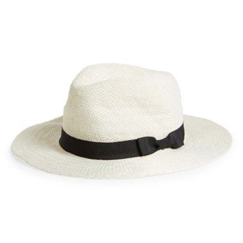 BP. Knit Panama Hat | Nordstrom white with black trim
